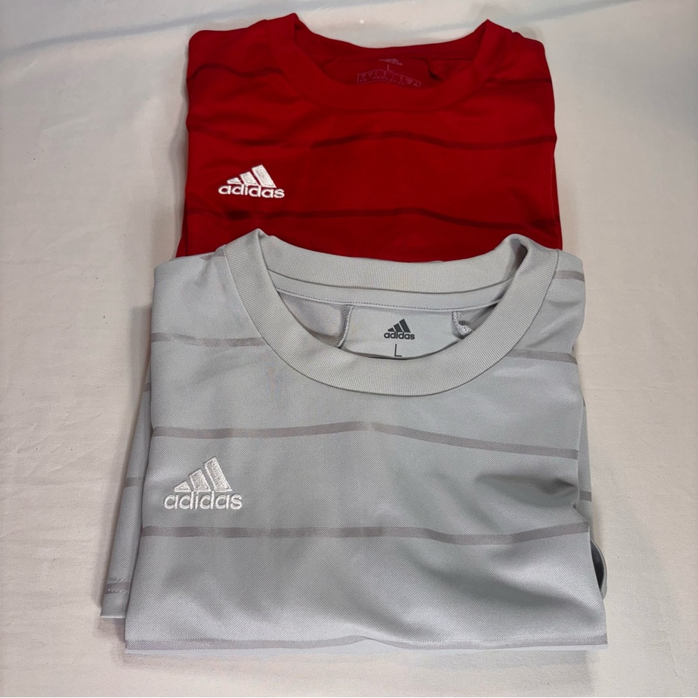 2 - Adidas Campeon 21 Jersey Aeroready T-Shirt Soccer Red & Gray